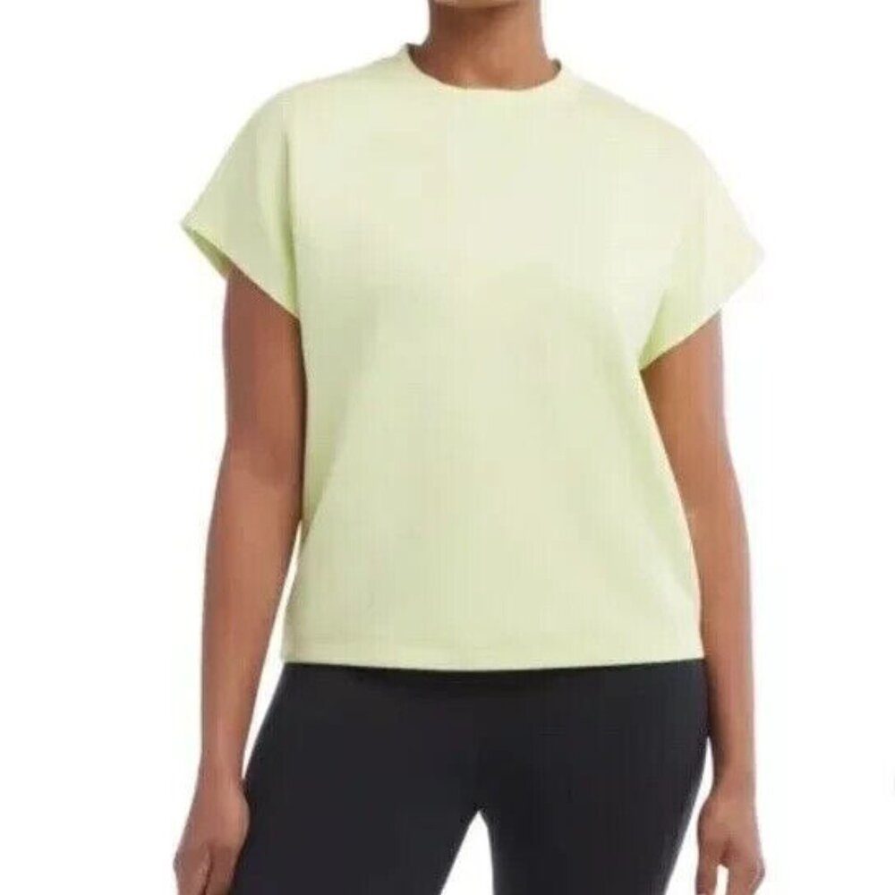 Danskin Women's Size XL Luminary Green Scuba Rib Tee Top Shirt NWT